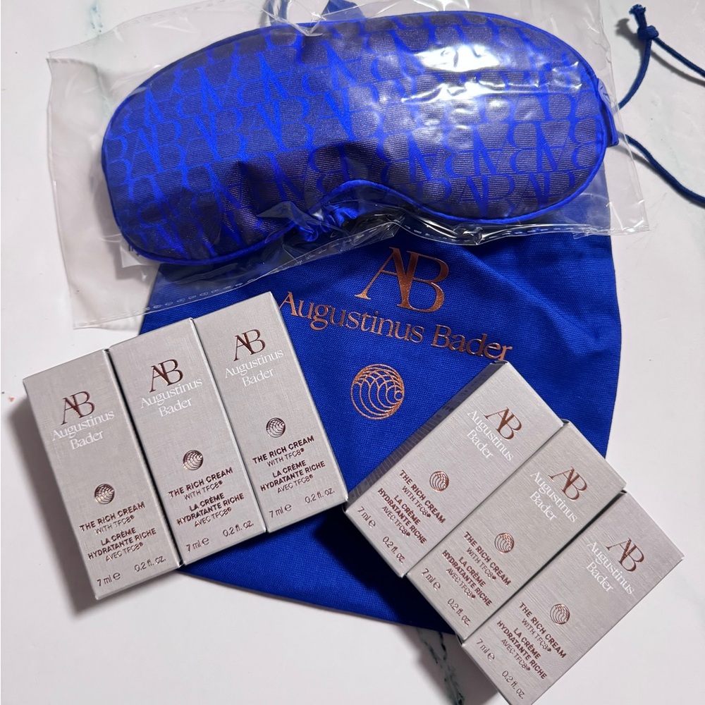 Augustinus Bader rich cream sample (6) & limited edition pure silk Sleep Mask